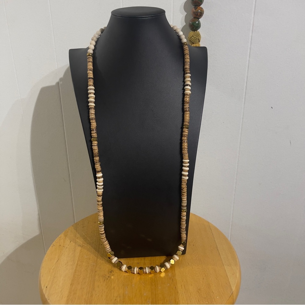 BPD Beaded Necklace with Gold-Tone Accents